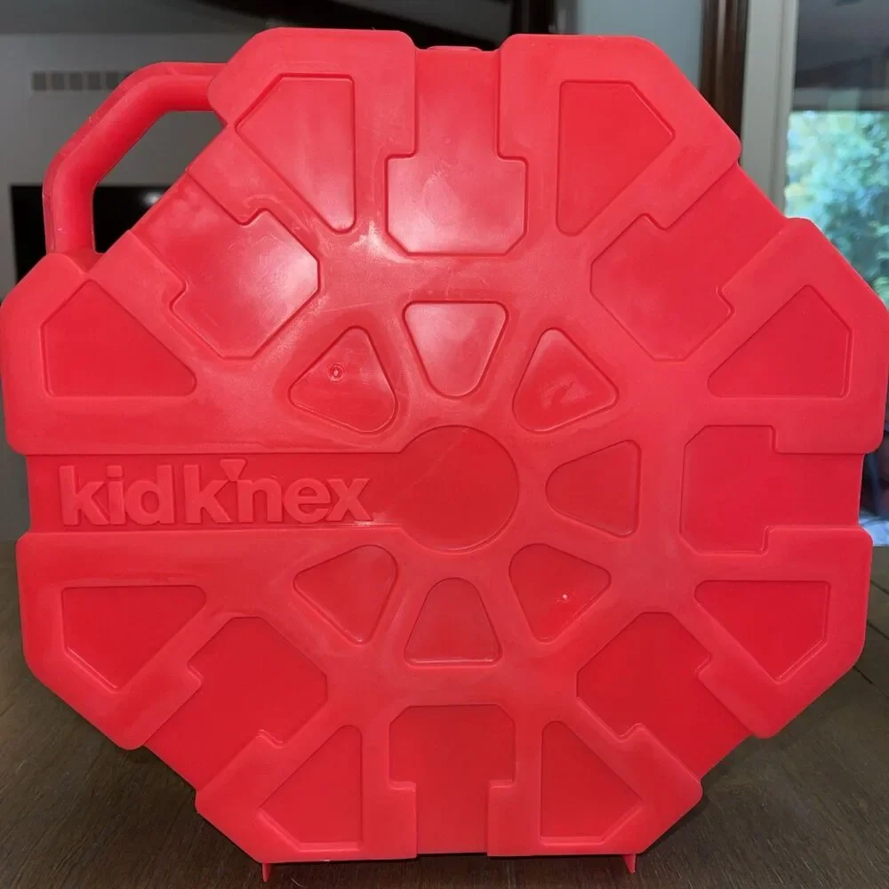 Lot VTG 1992 K'NEX Yellow Box Hard Carrying Case + Toddler KidK'nex Set 350 Pcs
